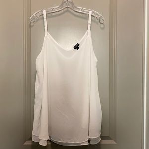 Dressy white double layered camisole
